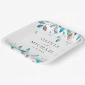 Moderne Hochzeit der Marine Pappteller (Gewinkelt)