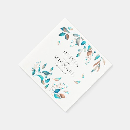 Moderne Hochzeit der Marine Serviette (Ecke)