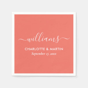 Moderne Hochzeit der Schriftzeichen Serviette