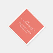 Moderne Hochzeit der Schriftzeichen Serviette (Ecke)