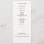Moderne Hochzeit der Sonnenblumen Programm (Rückseite)
