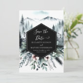Moderne Hochzeit der Wasserfarben Save The Date (Stehend Vorderseite)
