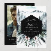 Moderne Hochzeit der Wasserfarben Save The Date (Vorne/Hinten)
