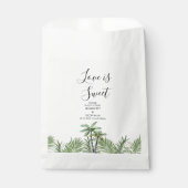 Moderne Hochzeit der Wasserfarbenpalme Geschenktütchen (Vorderseite)