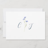 Moderne Hochzeit der Wildblume Dankeskarte (Rückseite)