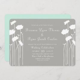 Moderne Hochzeit der Wildblume Einladung