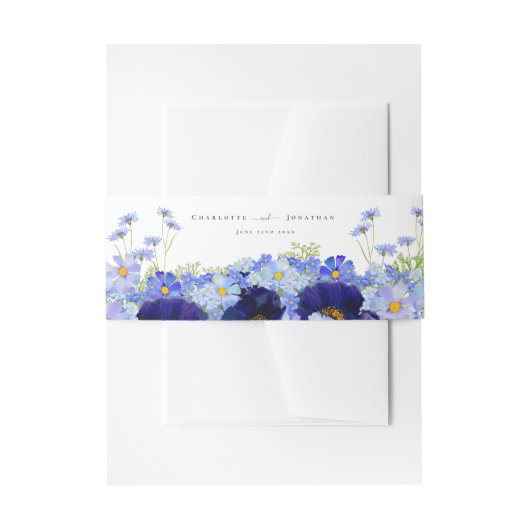 Moderne Hochzeit der Wildblume Einladungsbanderole (Vorderseite Beispiel)