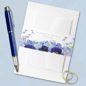 Moderne Hochzeit der Wildblume Einladungsbanderole