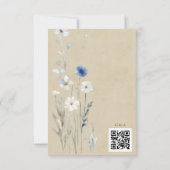 Moderne Hochzeit der Wildblume RSVP Karte (Rückseite)