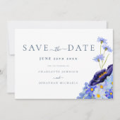 Moderne Hochzeit der Wildblume Save The Date (Vorderseite)