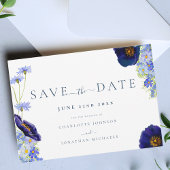 Moderne Hochzeit der Wildblume Save The Date