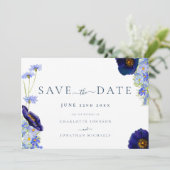 Moderne Hochzeit der Wildblume Save The Date (Stehend Vorderseite)