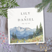 Moderne Hochzeit der Wildblume Serviette