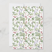 Moderne Hochzeit der Wildblume Watercolor Einladung (Rückseite)