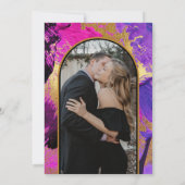 Moderne Hochzeit des abstrakten FOTOS Einladung (Rückseite)