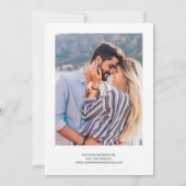 Moderne Hochzeit des Blue Gold Agate Fotos Einladung (Rückseite)