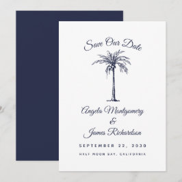 Moderne Hochzeit des Blue Palm Beach Save the Date