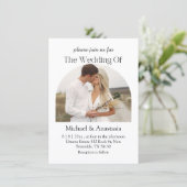 Moderne Hochzeit des Boho Boho arch Fotos Einladung (Stehend Vorderseite)