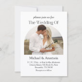 Moderne Hochzeit des Boho Boho arch Fotos Einladung (Vorderseite)