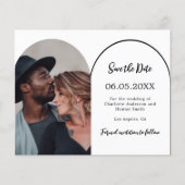 Moderne Hochzeit des Fotos Save the Date Flyer (Vorne)