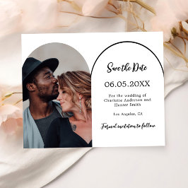 Moderne Hochzeit des Fotos Save the Date Flyer