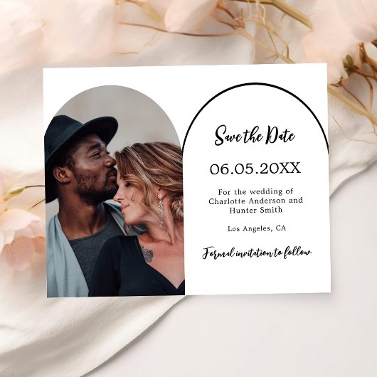 Moderne Hochzeit des Fotos Save the Date Flyer