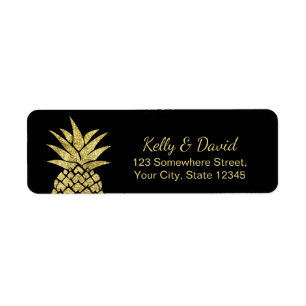 Moderne Hochzeit des Goldenen Ananas Tropical Beac