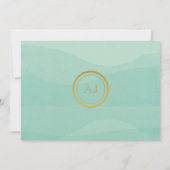 Moderne Hochzeit des grünen Fotos Save The Date (Rückseite)