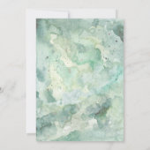 Moderne Hochzeit des grünen Wassers Einladung (Rückseite)