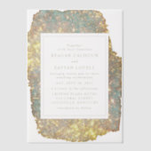 Moderne Hochzeit des irrisierenden Glitzer Pergament Einladungen (Vorderseite)