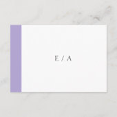 Moderne Hochzeit des Lila QR-Codes für digitale La RSVP Karte (Rückseite)