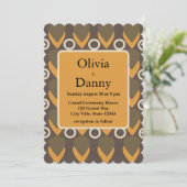 Moderne Hochzeit des Mittelalters Einladung (Stehend Vorderseite)