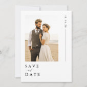Moderne Hochzeit des White Beach Destination Foto Save The Date (Vorderseite)