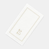 Moderne Hochzeit Einfache Monogramm Namen Initiale Serviette (Ecke)