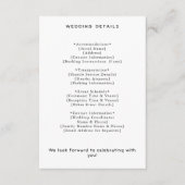 Moderne Hochzeit | Einfache Typografie Begleitkarte (Vorderseite)