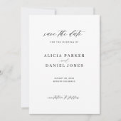 Moderne Hochzeit einfacher Schriften Save The Date (Vorderseite)
