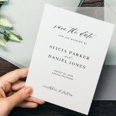 Moderne Hochzeit einfacher Schriften Save The Date