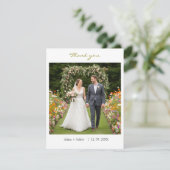 Moderne Hochzeit Einfaches Foto DIY Vielen Dank Dankeskarte (Stehend Vorderseite)