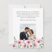 Moderne Hochzeit Einfaches Foto DIY Vielen Dank Dankeskarte (Rückseite)