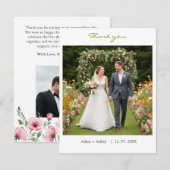 Moderne Hochzeit Einfaches Foto DIY Vielen Dank Dankeskarte (Vorne/Hinten)