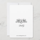 Moderne Hochzeit Einladung (Rückseite)