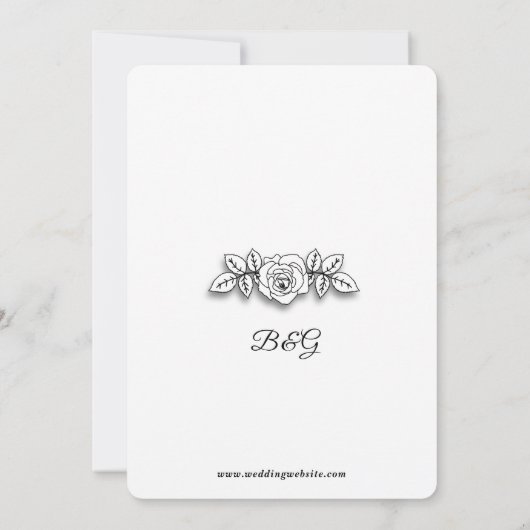 Moderne Hochzeit Einladung (Rückseite)