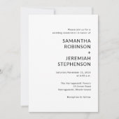 Moderne Hochzeit Einladung (Vorderseite)