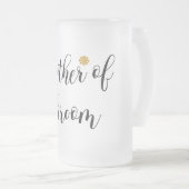 Moderne Hochzeit Elegante Mutter des Bräutigams Mattglas Bierglas (VorderseiteRechts)