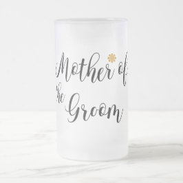 Moderne Hochzeit Elegante Mutter des Bräutigams Mattglas Bierglas