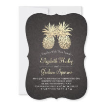 Moderne Hochzeit Elegantes Black Gold Ananas Coupe
