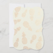 Moderne Hochzeit Elegantes Black Gold Ananas Coupe Einladung (Rückseite)
