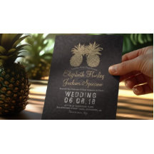 Moderne Hochzeit Elegantes Black Gold Ananas Coupe