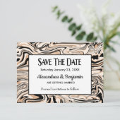 Moderne Hochzeit Elegantes Wasserfarben Muster nac Save The Date (Stehend Vorderseite)