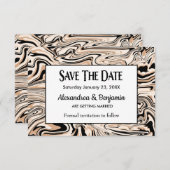 Moderne Hochzeit Elegantes Wasserfarben Muster nac Save The Date (Vorne/Hinten)